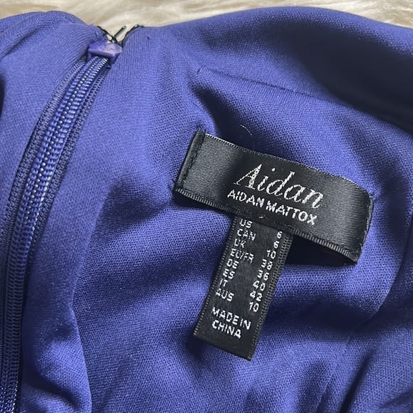 Aidan By Aidan Mattox Twist Front Velvet Gown size 6 women new with tags maxi - Picture 5 of 7